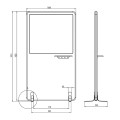 Przenośny panel akustyczny MuteDesign Wall z tablica rysunek techniczny.jpg
