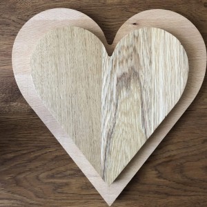 Dębowa deska do krojenia Fibo Elements Heart #21
