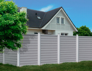 Ogrodzenie typu Sound of Silence bez górnej kratki