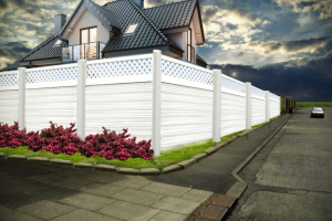 Ogrodzenie typu Sound of Silence z górną kratką